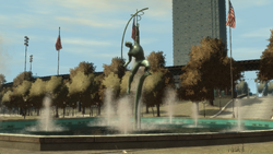 Unnamed "Rocket Thrower" statue.