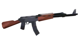 The unused AK47 found in the game files of GTA Vice City. Note that it uses the same textures from GTA III.