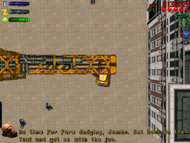 Delivering the Taxi to the crane.