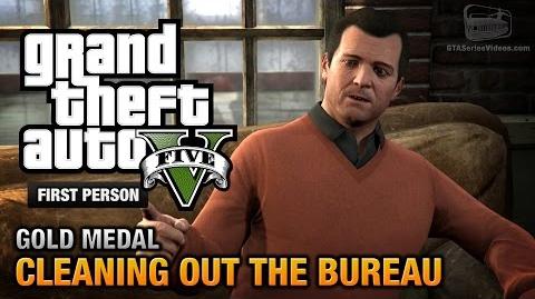 GTA 5 - Mission 61 - Cleaning out the Bureau First Person Gold Medal Guide - PS4