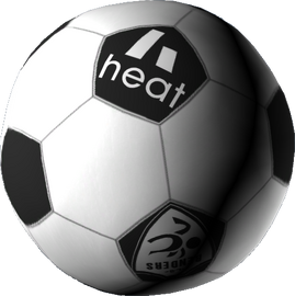 A Heat Soccer ball with LS Benders print.