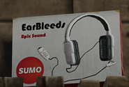 Sumo "Ear Bleeds" headphone box seen at Warehouses.