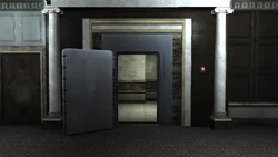 The vault door.