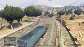 Delivering a trailer to the warehouse.