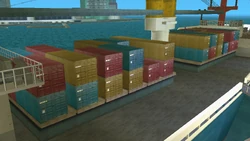 Blank shipping containers in Viceport