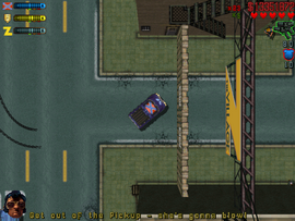 Parking in front of the barricade and activating the explosives.