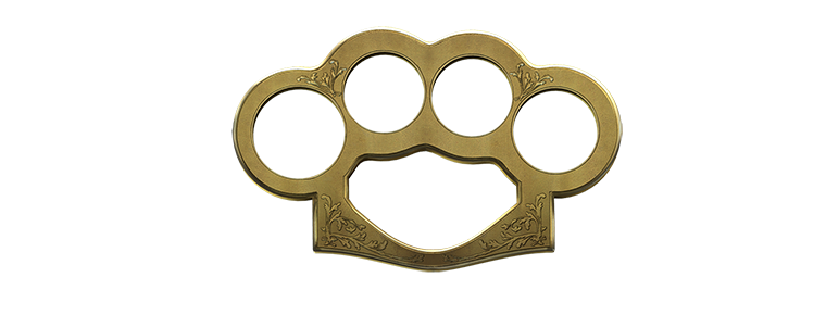 Vintage Boxer Spiked Brass Knuckle Dusters