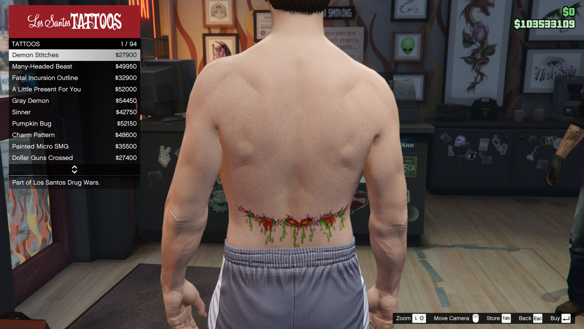 GTA 5 Player Mods - Tattoo 