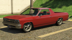 The Picador in the original version of GTA V (Rear quarter view).
