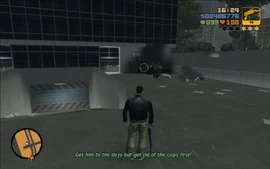 After the bomb has exploded, the Kanbu is busted out of jail.