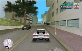 Tommy driving to Mercedes' location.