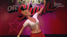 Tracey beginning to perform her dance.