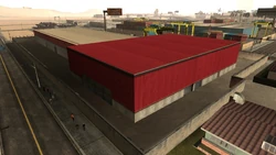 Rear view of the facility