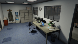 A warehouse office room.