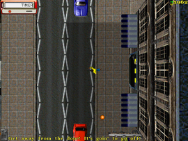 Parking the car inside the garage and leaving the building.