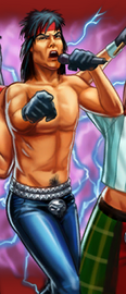 Artwork of Jezz Torrent as seen on the Love Fist vehicle liveries in Grand Theft Auto Online.