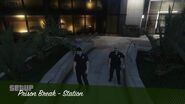 Two players wearing the cop outfit in GTA Online.