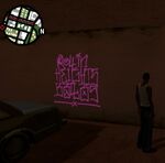 Rollin' Heights gang tag in East Los Santos