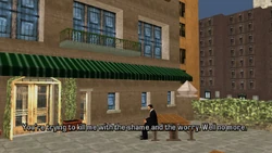 She tells him that she will be putting an end to this.