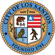 Sasquatch on the Los Santos city seal, GTA V.