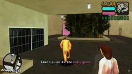 Take Louise to the helicopter.