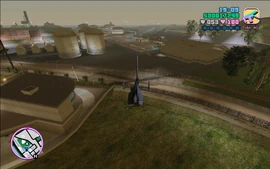 Tommy making his way to the helipad.