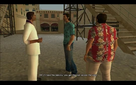 Tommy turns to Lance and tells him that they should get a good vantage points for when the buyers arrive.