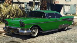 The Lowriders Modded Families Tornado in Grand Theft Auto V. (Rear quarter view)