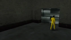 Toni calls the elevator.