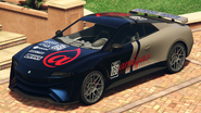 An Imorgon with an Amigas Racing livery in Grand Theft Auto Online. (Rear quarter view)