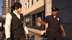 He has a proposal for them to assist each other on a job he has planned, which his fellow police officers cannot be privy to