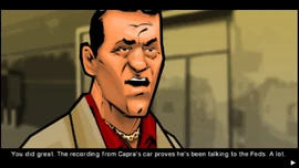 Rudy says that the recorder Huang recovered from Capra's car proves that he is indeed the rat.