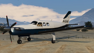 The Velum 5-Seater in the original version of GTA V. (rear quarter view)