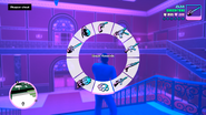 The weapon wheel in Grand Theft Auto: Vice City - The Definitive Edition.