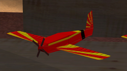 Front of the Rustler-like plane model.