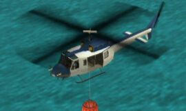 During the side mission Fire Copter.