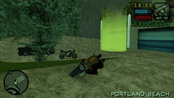 Arriving at Salvatore's mansion.