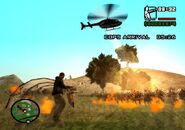 Beta Police Maverick in a pre-release screenshot of GTA San Andreas.