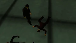 Toni checks that Vincenzo is dead.