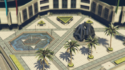 Building's plaza.