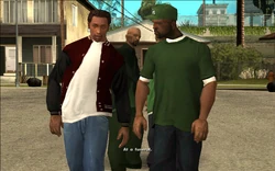 CJ doesn't feel comfortable killing people at a funeral.