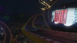 Continuing past the Maze Bank Tower