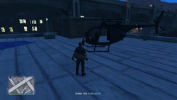 Enter the helicopter