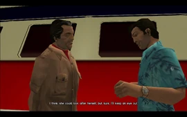 Tommy says that Mercedes can look after herself, but he will keep an eye on her.