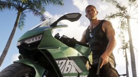 Jason Duval on a green Alvino V1 in a promotional screenshot.