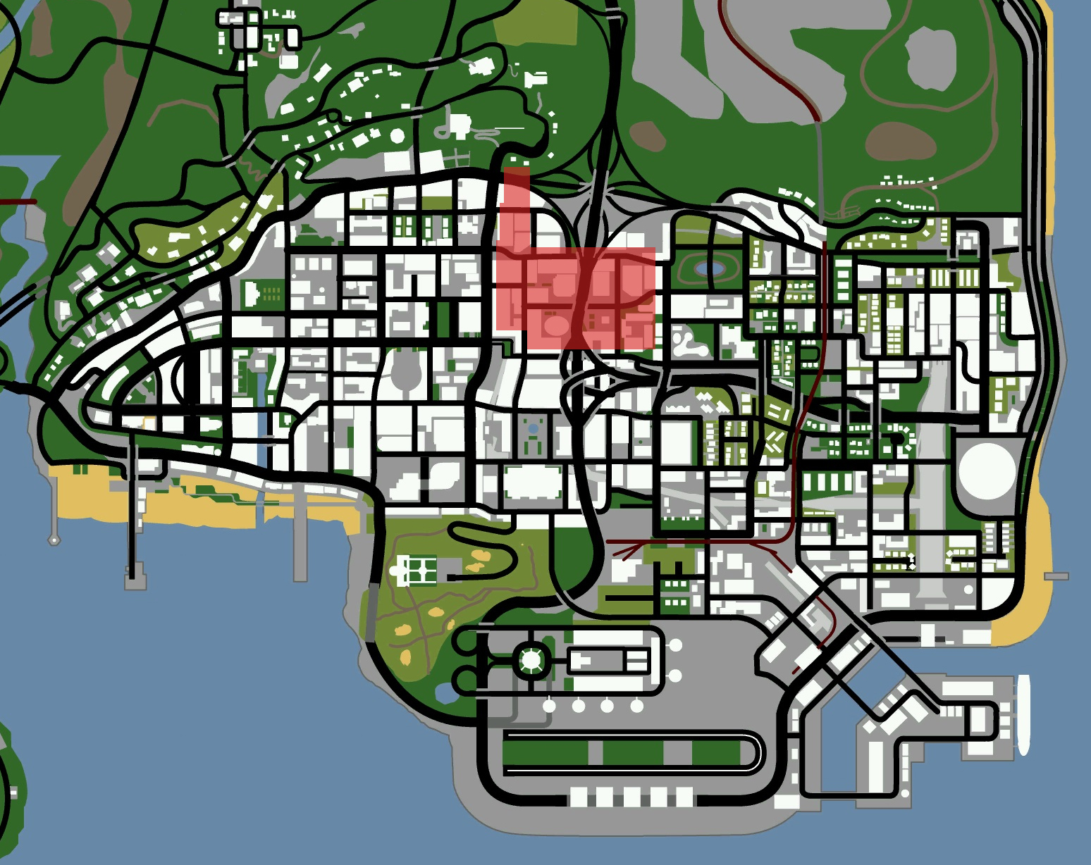 Why is Los Santos a great starting location in GTA San Andreas?