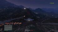 A P-996 LAZER during the mission Effin' Lazers, in Grand Theft Auto Online.