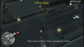 Huang manages to escape from the police.