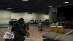 Take out enemies in the garage