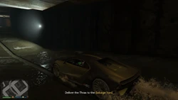 Deliver the [target vehicle] to the Salvage Yard